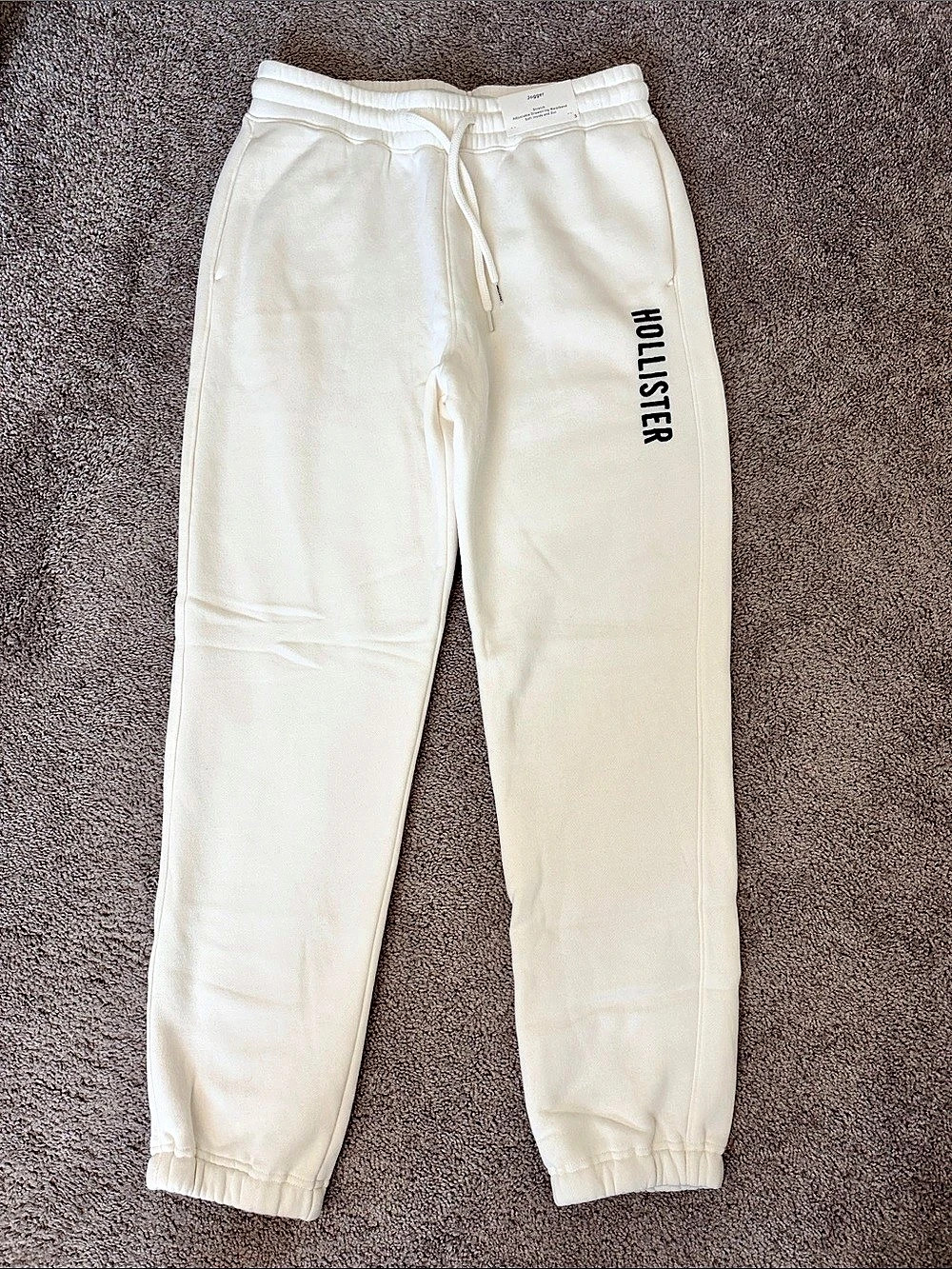 Hollister Feel Good Logo Graphic Joggers White Small